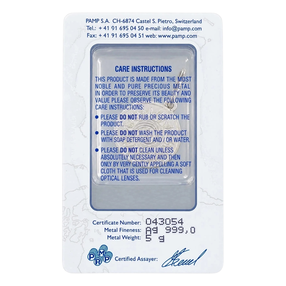 Pamp Suisse Fine Silver 5g Sun Pendant – additional view