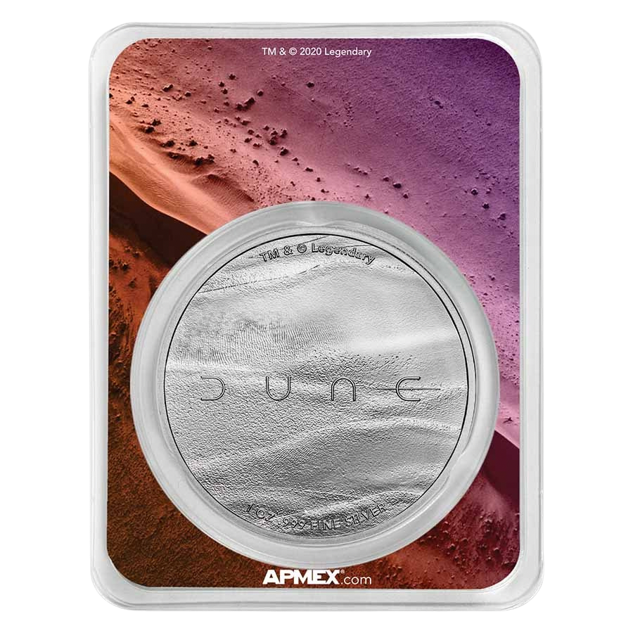 DUNE® Sand Worm Colorized 1 oz Silver Round in TEP