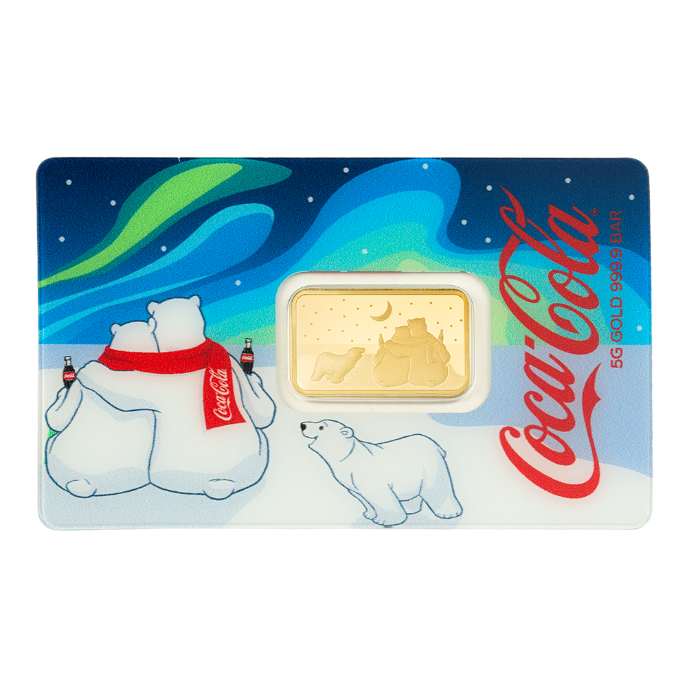 PAMP Coca-Cola® Polar Bear Hugs 5g Gold Bar