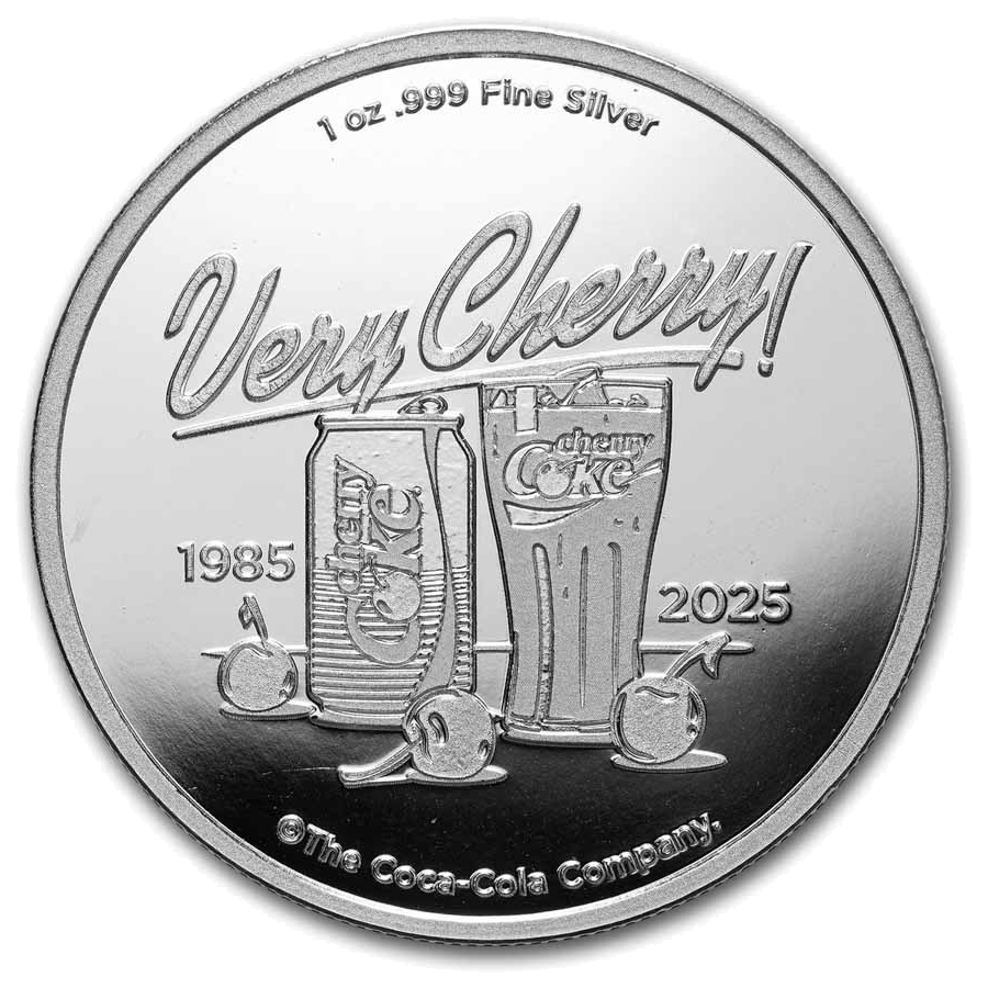 Coca-Cola® Cherry Coke® Colorized 1 oz Silver Round in TEP