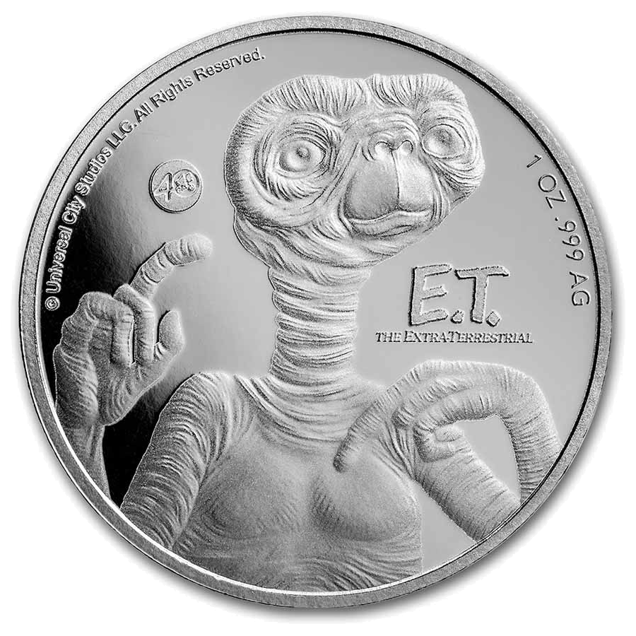 2022 Niue E.T. 40th Anniversary 1 oz Silver Coin – coin design side