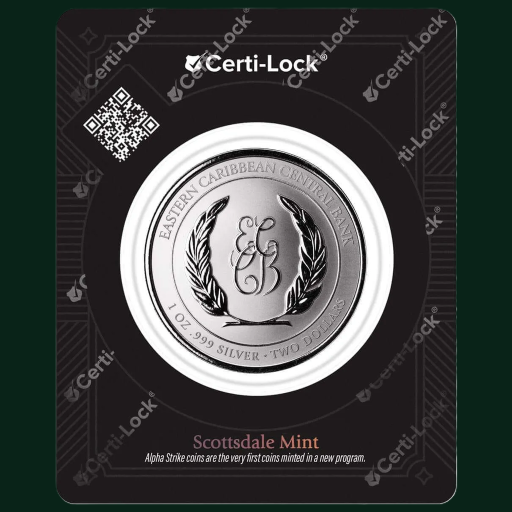Scottsdale 2025 EC8 St. Kitts & Nevis | Green Vervet Monkey 1 oz Silver Coin Alpha Strike