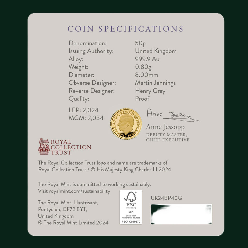 Buckingham Palace 2024 UK 1/40oz Gold Proof Coin