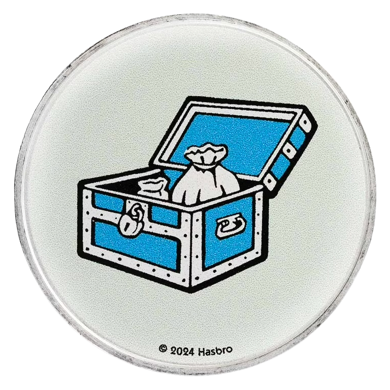 2024 Samoa Monopoly Board Space: Community Chest 1 oz Silver Coin in TEP