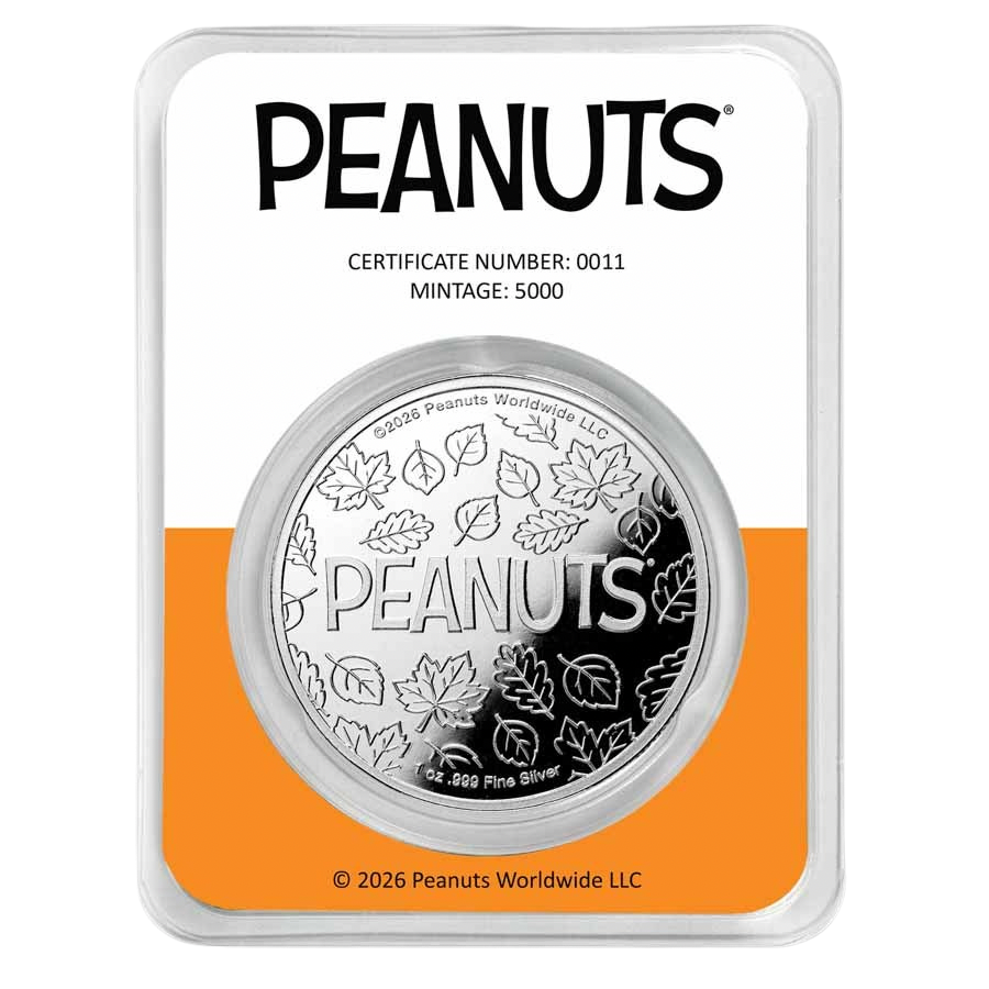 Peanuts - It's the Great Pumpkin 60th Anniversary 1oz Silver Round in TEP