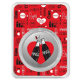 Coca-Cola® 1 oz Silver Colorized Love Round (in TEP)