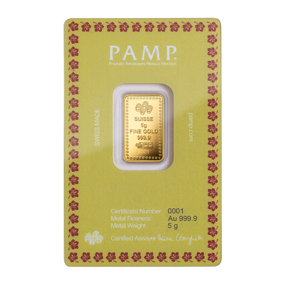 Pamp 2024 Diwali - Lakshmi & Peacocks 5g Pure Gold Bar
