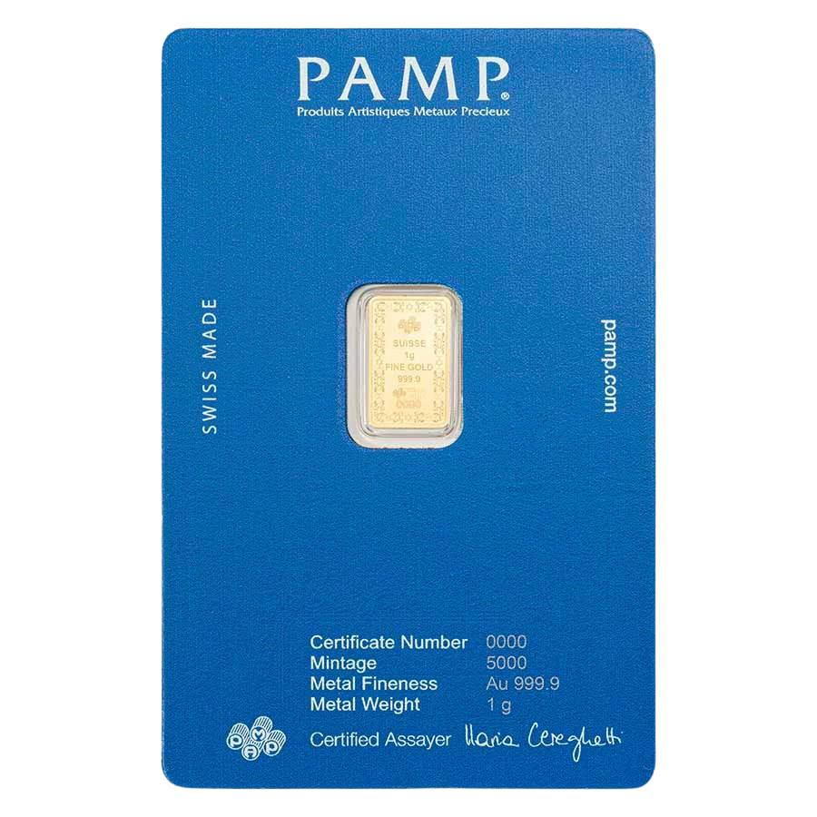 PAMP Star of David 1 Gram Gold Bar