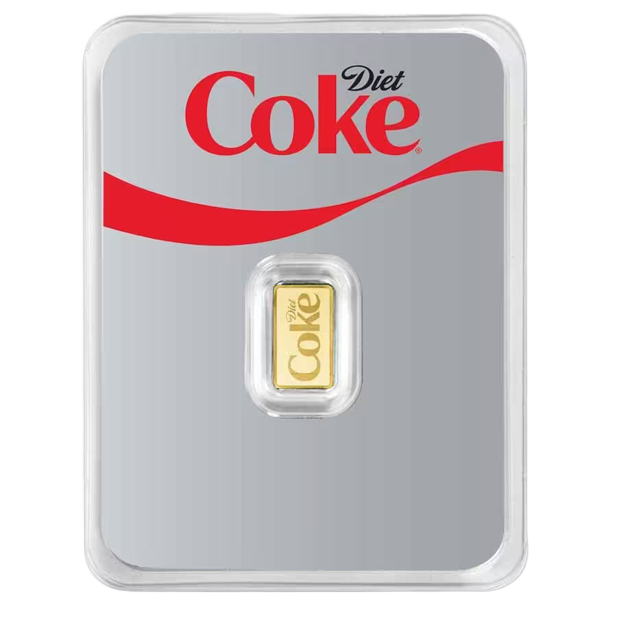 Diet Coke Coca Cola 1g Gold Bar