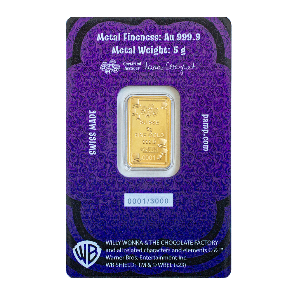 Pamp Willy Wonka® - 5g Pure Gold Bar