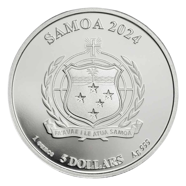 2024 Samoa Monopoly Board Space: Pass Go 1 oz Silver Coin in TEP