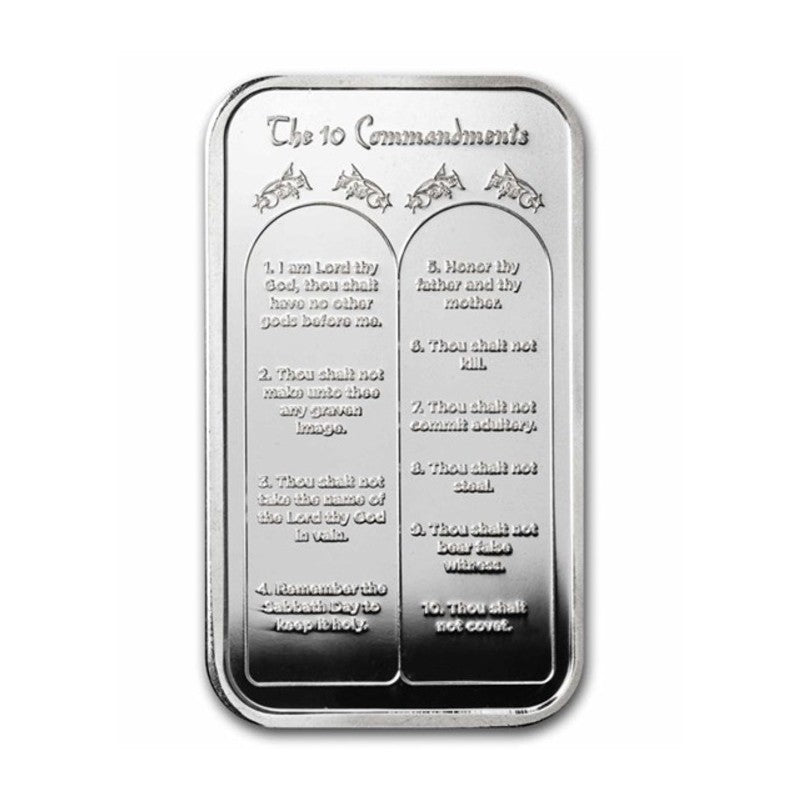Ten Commandments 1oz Silver Bar