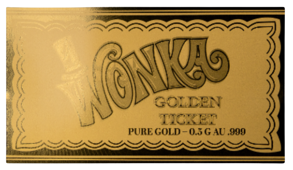 WILLY WONKA Golden Ticket Samoa 2027 50$ 0.5 g Gold Coin