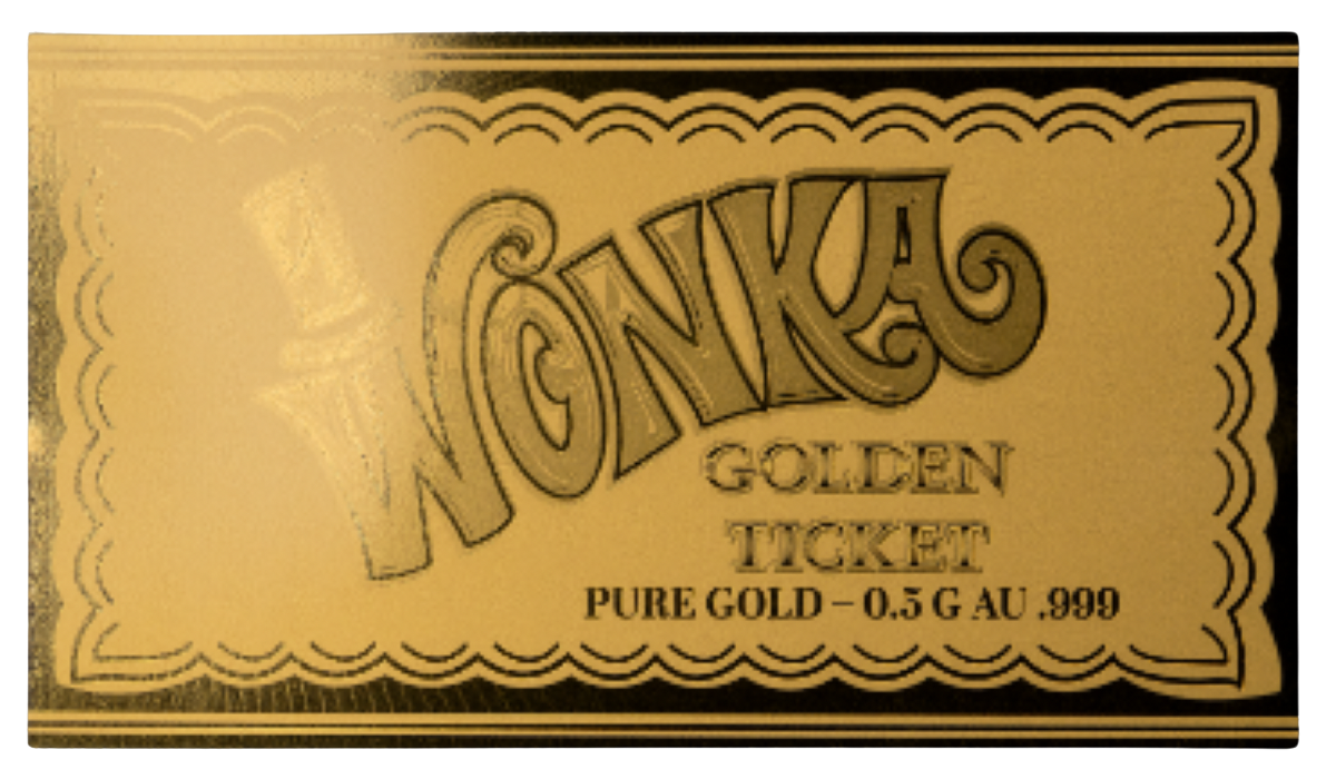 WILLY WONKA Golden Ticket Samoa 2027 50$ 0.5 g Gold Coin