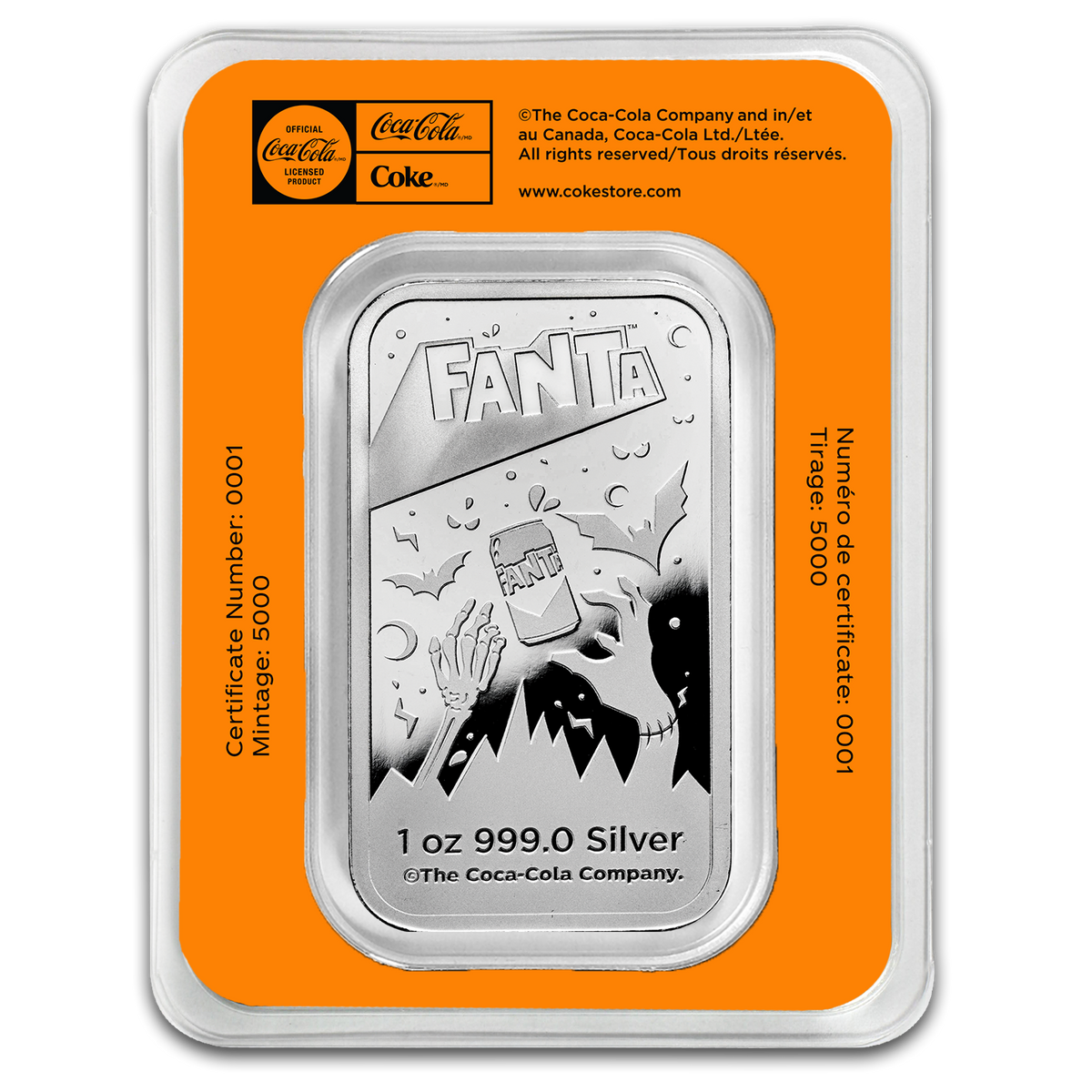 Fanta Halloween Colorized 1 oz Silver Colorized Bar in TEP
