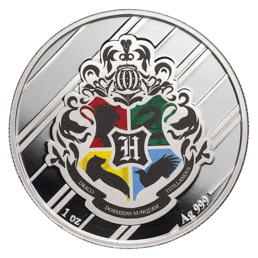 Harry Potter Slytherin Colorized 1 oz Silver Round in TEP – additional view