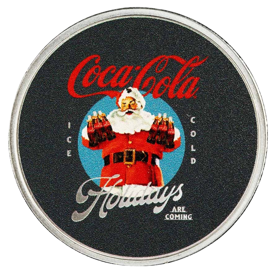 Coca-Cola® 1 oz Silver Santa 95th Anniversary Round in TEP