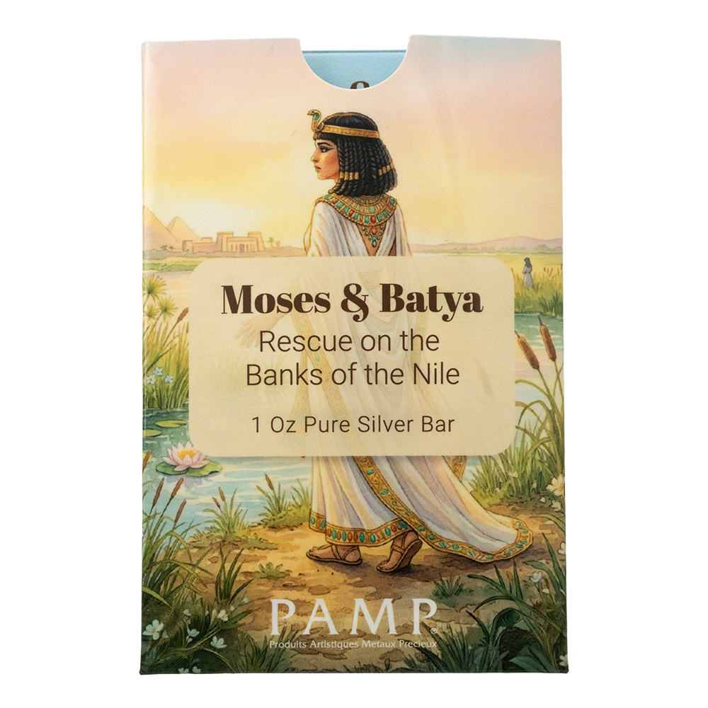 Pamp 1oz Silver Bar Moses & Batya
