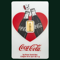 Pamp Valentines Coca Cola 1g Gold Bar