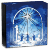 2025 PAMP Holiday Nativity Scene Stained Glass 1 oz Silver Colorized Bar