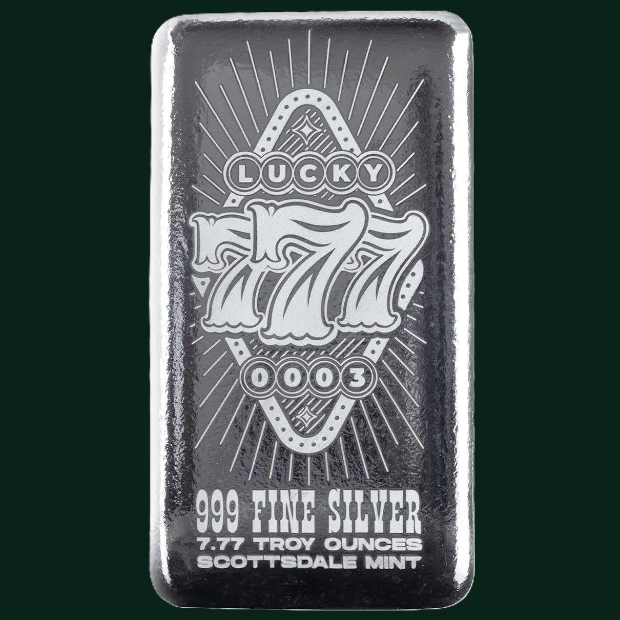 2025 Lucky Sevens Series | 7.77 oz .999 Fine Silver Cast Bar