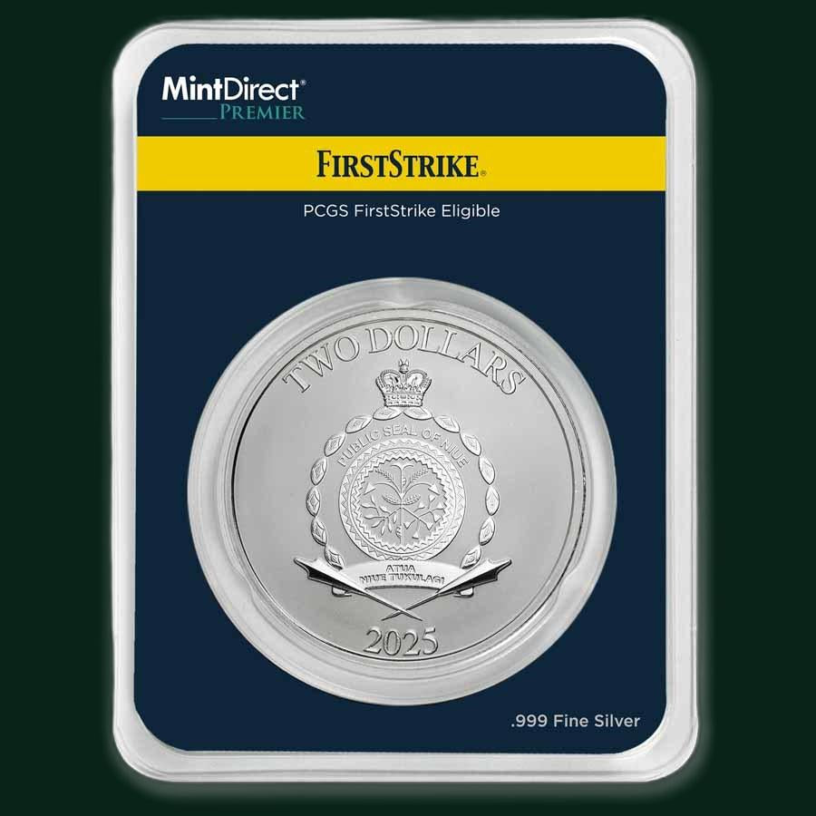 2025 Niue 1 oz Silver $2 Mickey Christmas