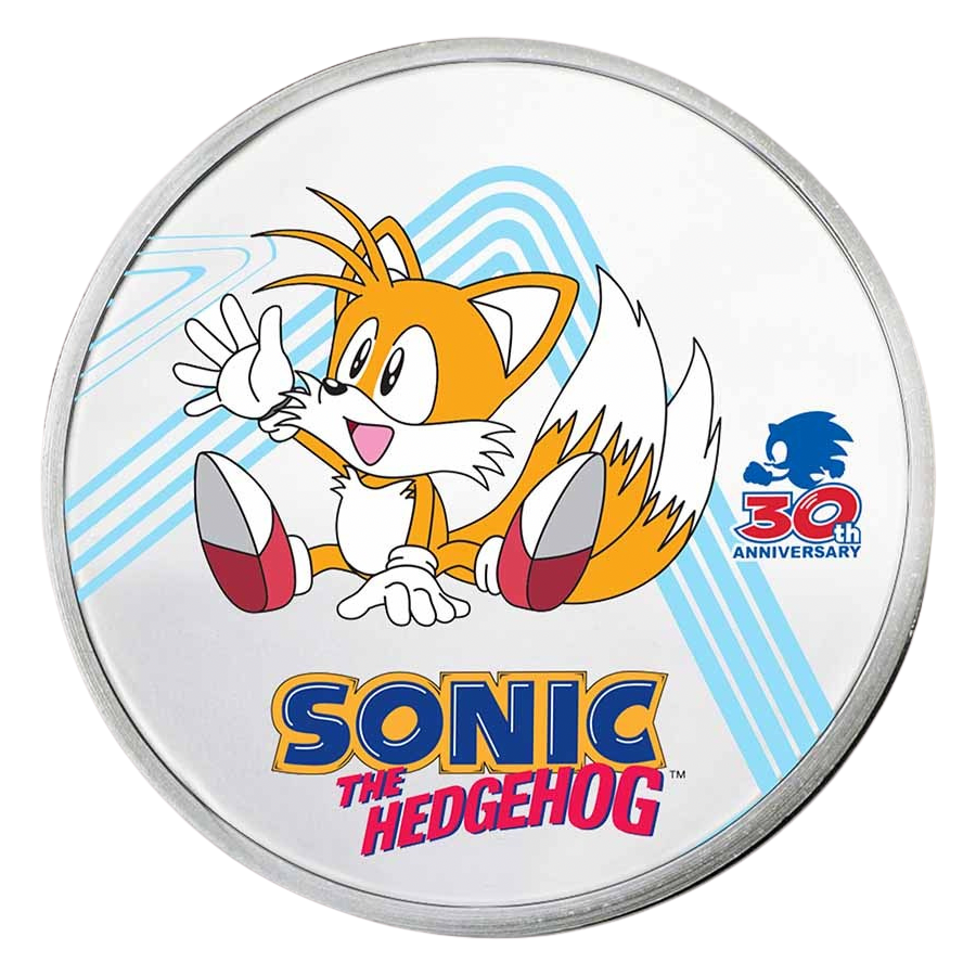 2021 Niue Sonic the Hedgehog 30th Anniversary – Miles “Tails” Colorized 1 oz Silver Coin in TEP