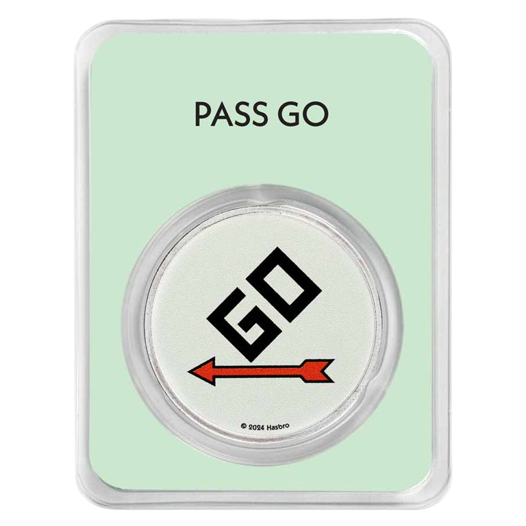 2024 Samoa Monopoly Board Space: Pass Go 1 oz Silver Coin in TEP