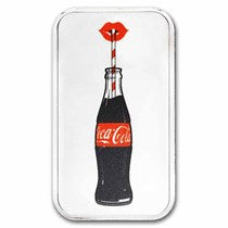 Coca-Cola® 1 oz Silver Enjoy Coke® Colorized Bar (in TEP)