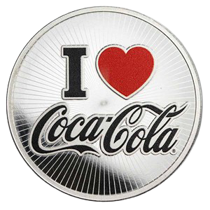 Coca-Cola® 1 oz Silver 140 Years Anniversary Round (in TEP)