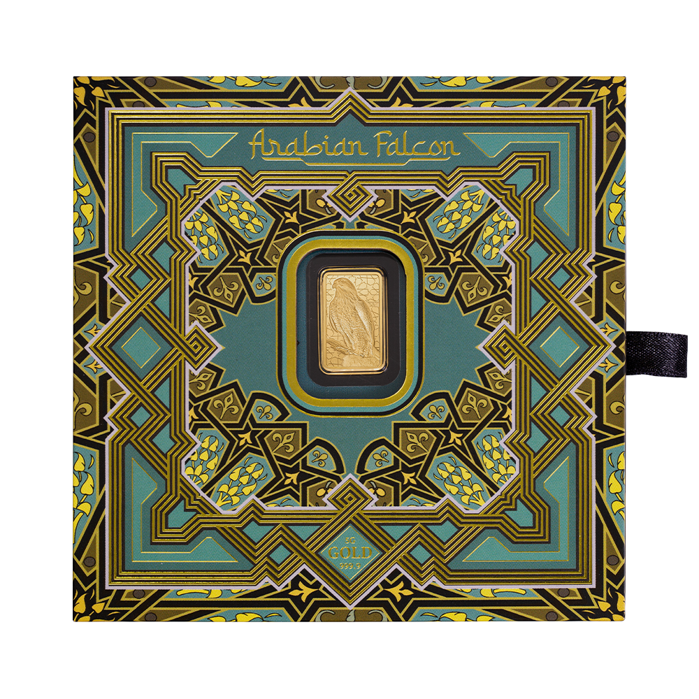 Pamp Arabian Falcon 5g Pure Gold Bar with Pendant Frame
