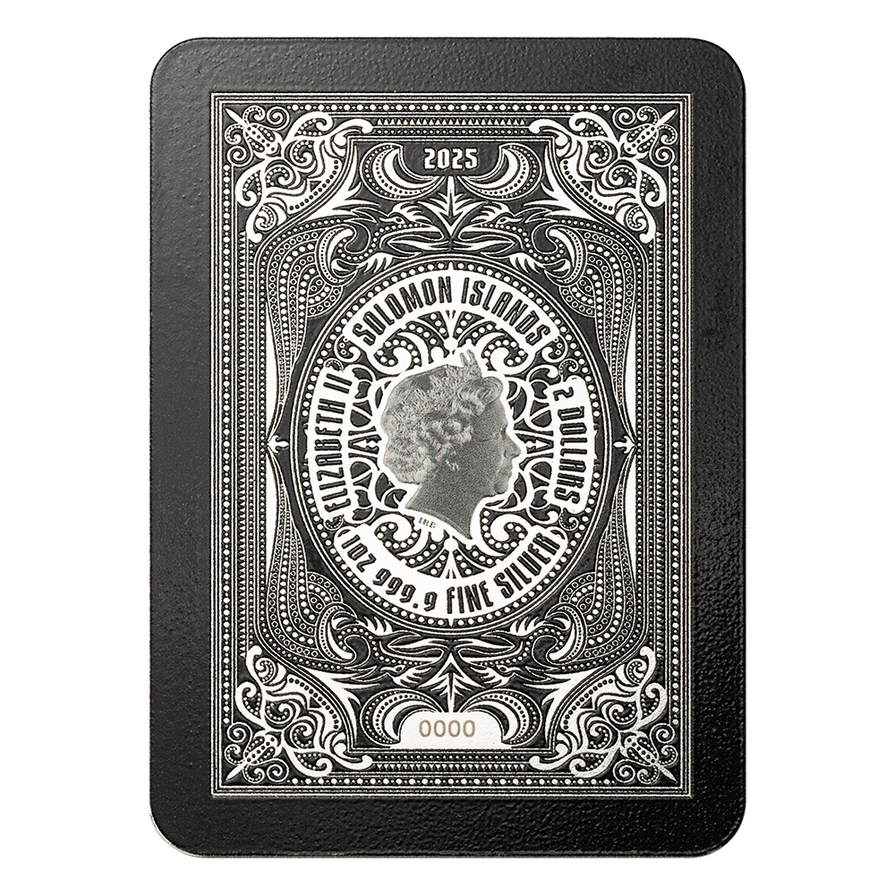 Pamp 1oz Pure Silver Shaped Coin - Royal Flush King of Spades