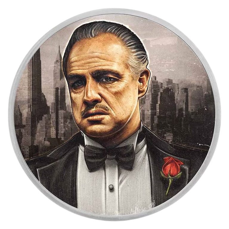 2022 Niue Godfather 50th Anniversary Colorized 1 oz Silver Coin in TEP