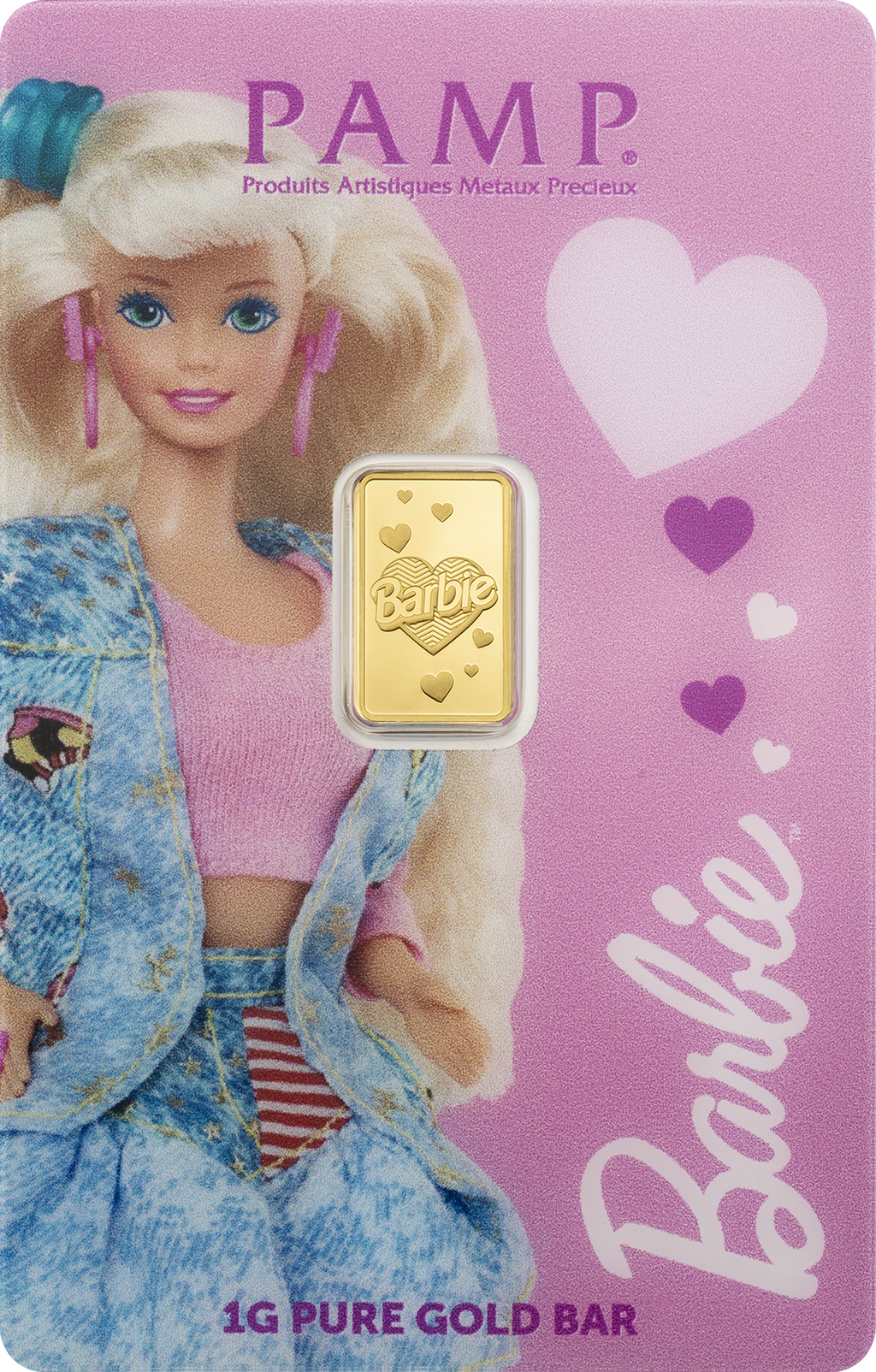 Pamp Valentines Barbie 1g Gold Bar