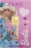 Pamp Valentines Barbie 1g Gold Bar
