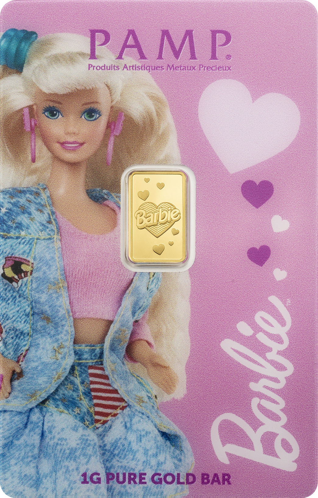 Pamp Valentines Barbie 1g Gold Bar