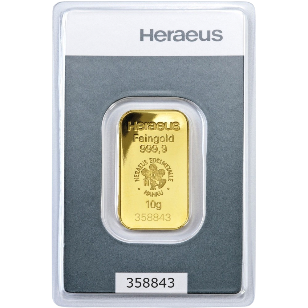 10g Heraeus Gold Bar