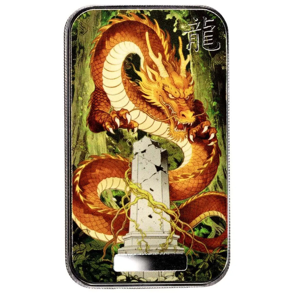 Scottsdale Mint 2026 Dragon Zhènyuè Mountain Guardian 1oz Silver Bar