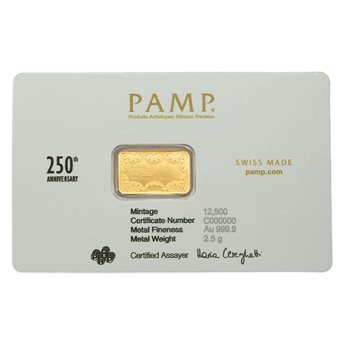 2.5g Gold bar 250th Anniversary of the United States – additional view