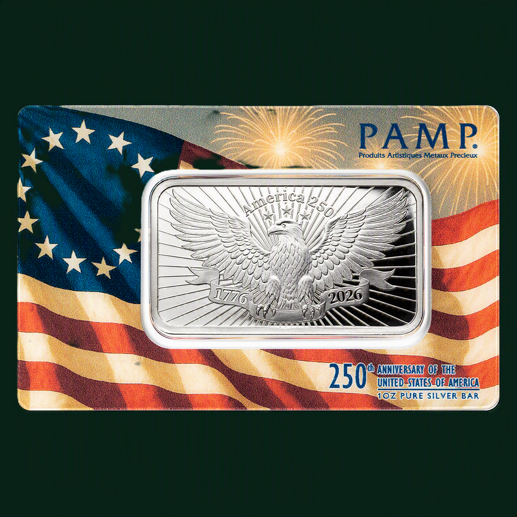 Pamp 1oz Silver 250th Anniversary of USA Eagle
