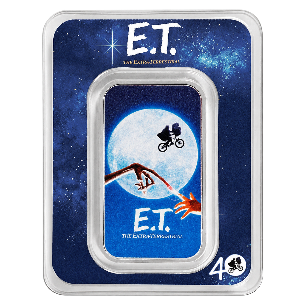 2022 Niue E.T. Movie Poster Colorized 1 oz Silver Bar in TEP