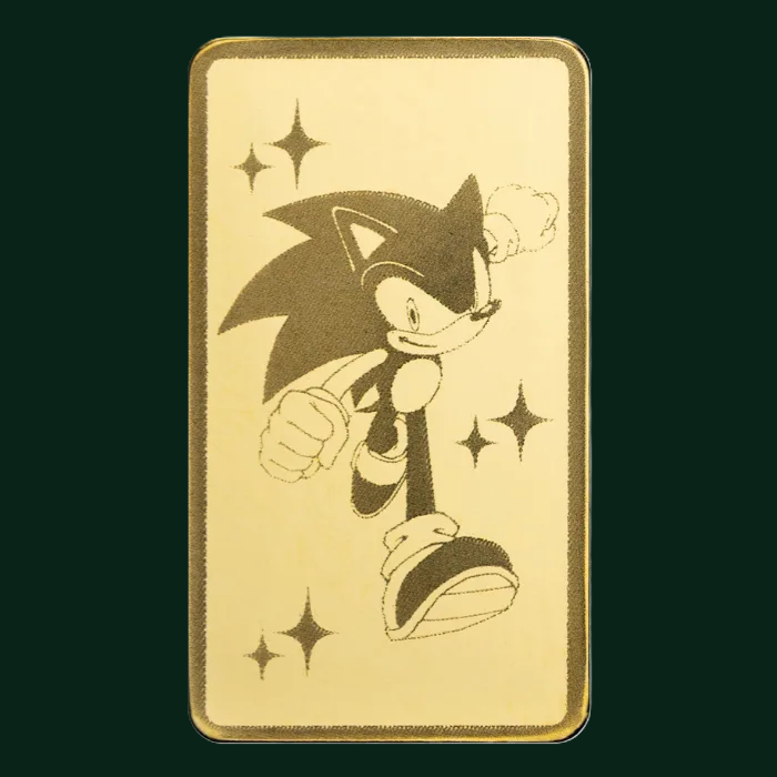 Sonic the Hedgehog 0.5 Gram 35th Anniversary .9999 Gold Minted Bar