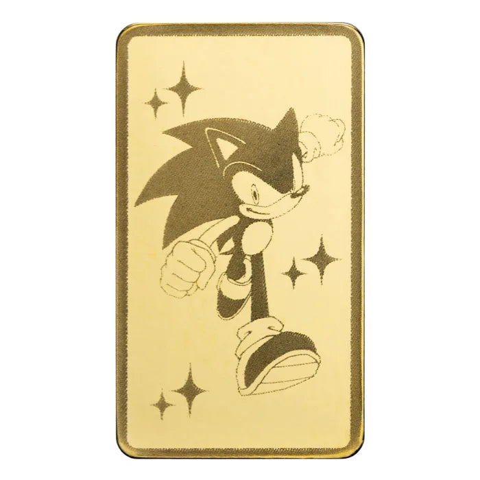 Sonic the Hedgehog 0.5 Gram 35th Anniversary .9999 Gold Minted Bar