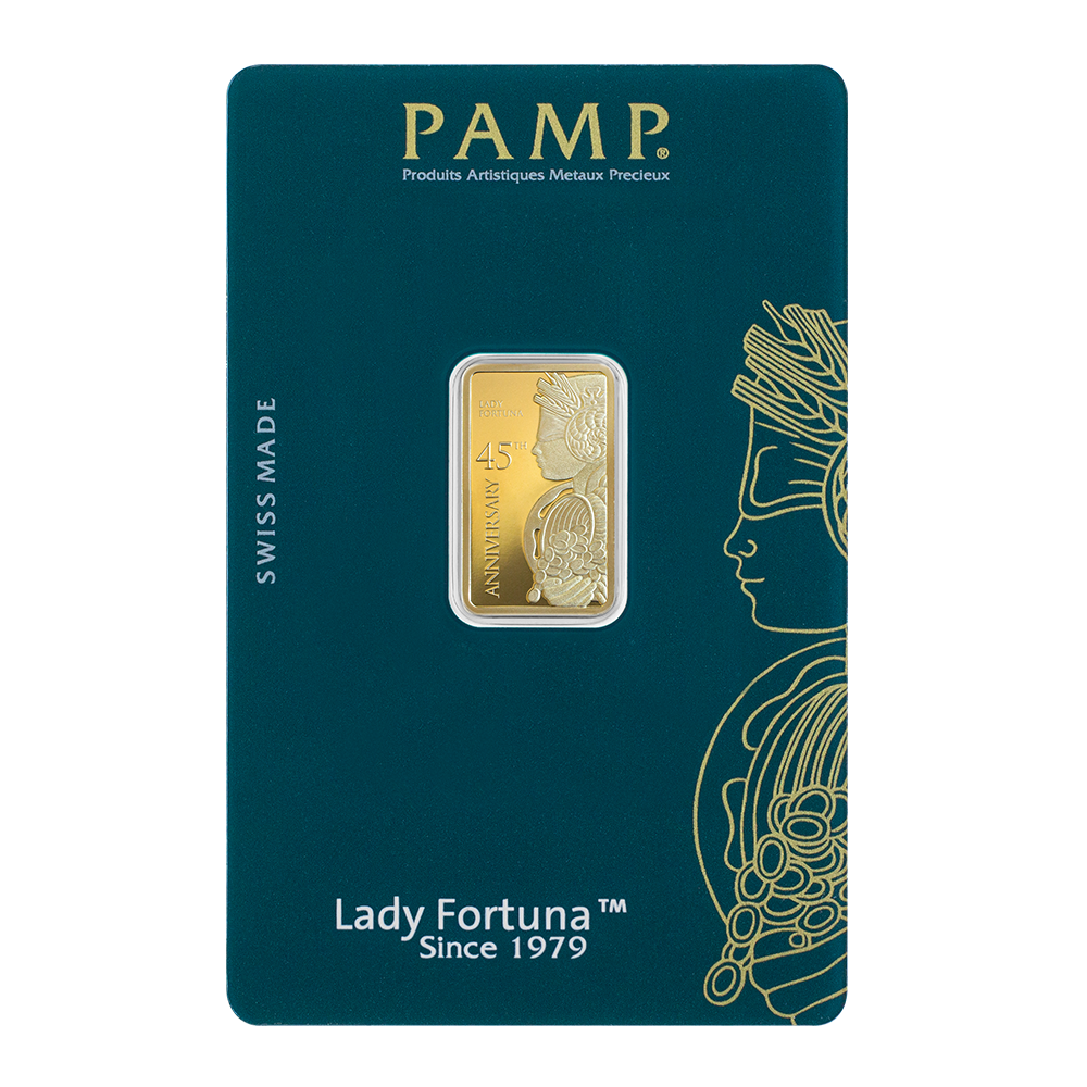 Pamp Lady Fortuna™ 45th Anniversary 5g Gold Bar