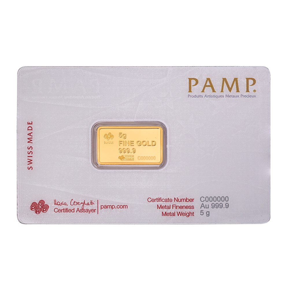 Pamp America the Free 5g Pure Bar Gold - Statue of Liberty