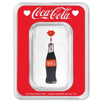 Coca-Cola® 1 oz Silver Enjoy Coke® Colorized Bar (in TEP)