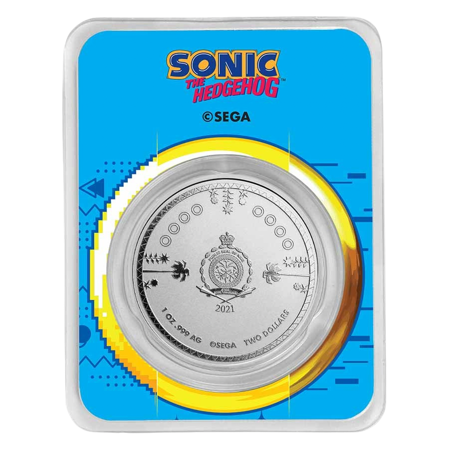 2021 Niue Sonic the Hedgehog 30th Anniversary – Knuckles Colorized 1 oz Silver Coin in TEP