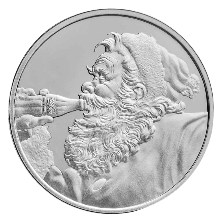 Coca-Cola® Santa 1 oz Silver Round in TEP