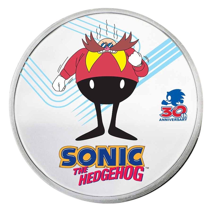 2021 Niue Sonic the Hedgehog 30th Anniversary – Doctor Eggman Colorized 1 oz Silver Coin in TEP