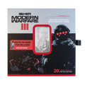 Pamp Call of Duty®: Modern Warfare® III 1oz silver bar with pendant frame & bonus in-game weapon charm